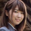 松本菜奈実 紺色ハイソックスなプリスカ制服画像