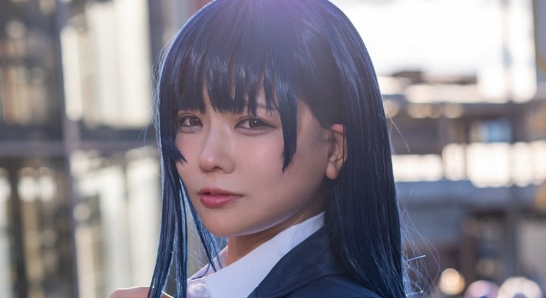 有村ユキ 紺色ブレザーのプリスカ制服画像