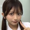 北岡果林 リボンとチェック柄プリスカの制服画像
