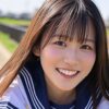 桧山しずく 紺色プリスカの白セーラー服画像